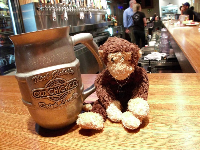 ICT-OldChicago_2-2018.jpg - 2/14/2018 - Wichita - Having a BEvERage at the OLD CHICAGO.  See what that mug reads "Guest VIP!"