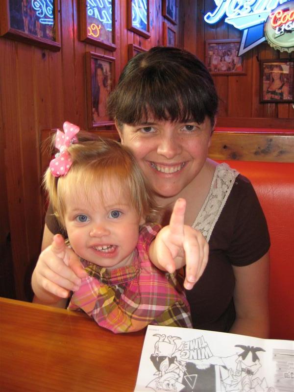 HootersNight.JPG - Come here, let me smudge up that lens! (By the way, yes we are at Hooters, but Hey - I eat free on Tuesdays!)